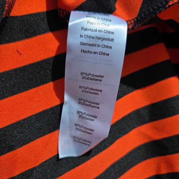 Orange/Black Striped Voodoo Vixen Fit and Flare Dress NWT - Picture 10 of 11